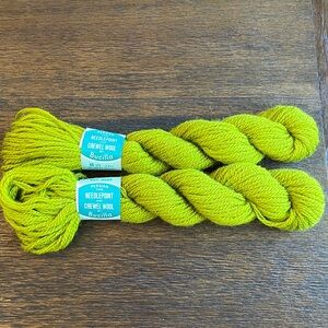 Lot of 2 Skeins - Bucilla Needlepoint & Crewel Wool | 40 Yards 3-Ply | Vintage